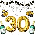 Striscione Glitterato Oro Per 30° Compleanno O Anniversario - Decorazione Festa, 1.3 Metri - Foto 10