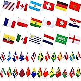 LUSEOAN 226 Different Countries International Stick Flag of the World Small Mini Hand Held Flags for Grand Opening,Bar,School Office,Sports Events,International Festival Decorations,All Countries Flags,8.2 x 5.5 Inch