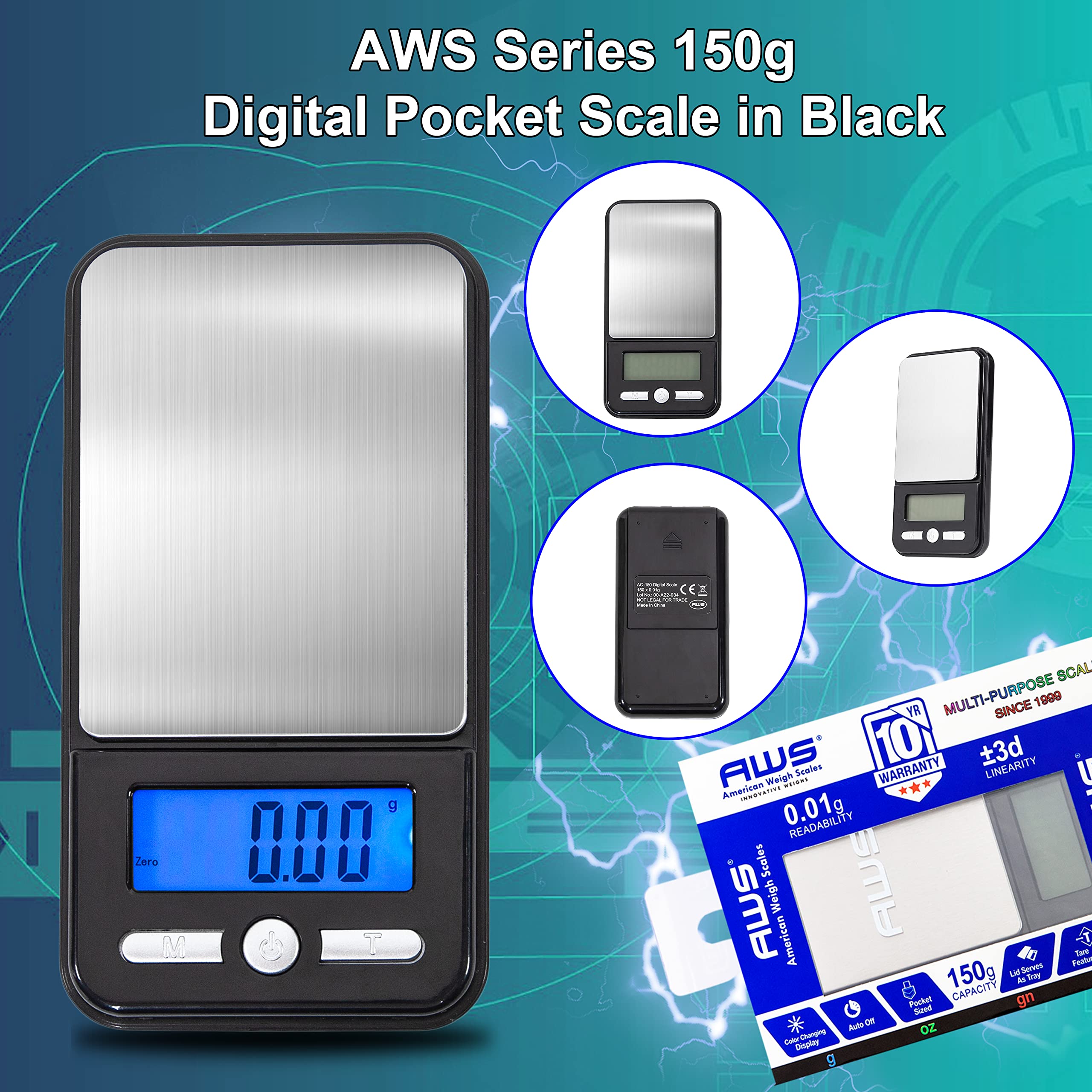 Mua American Weigh Scales Digital Pocket Scale AC SERIES 150g x 0.01g ...