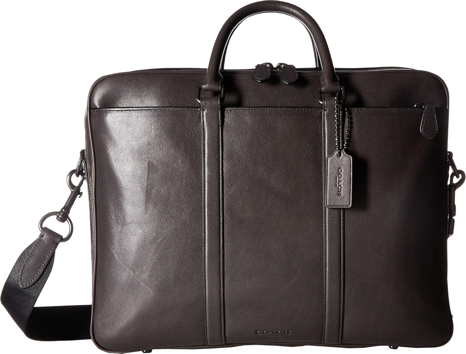 coach double zip briefcase