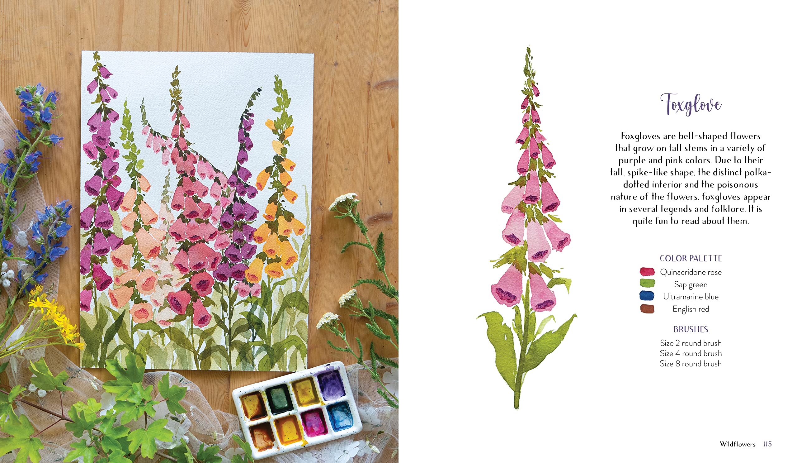 Wildflower Watercolor: The Beginner’s Guide to Painting Beautiful Florals Wildflower Watercolor: The Beginner’s Guide to Painting Beautiful Florals Paperback Kindle Spiral-bound