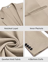 COOFANDY Mens Suit Blazer Classic Fit Casual