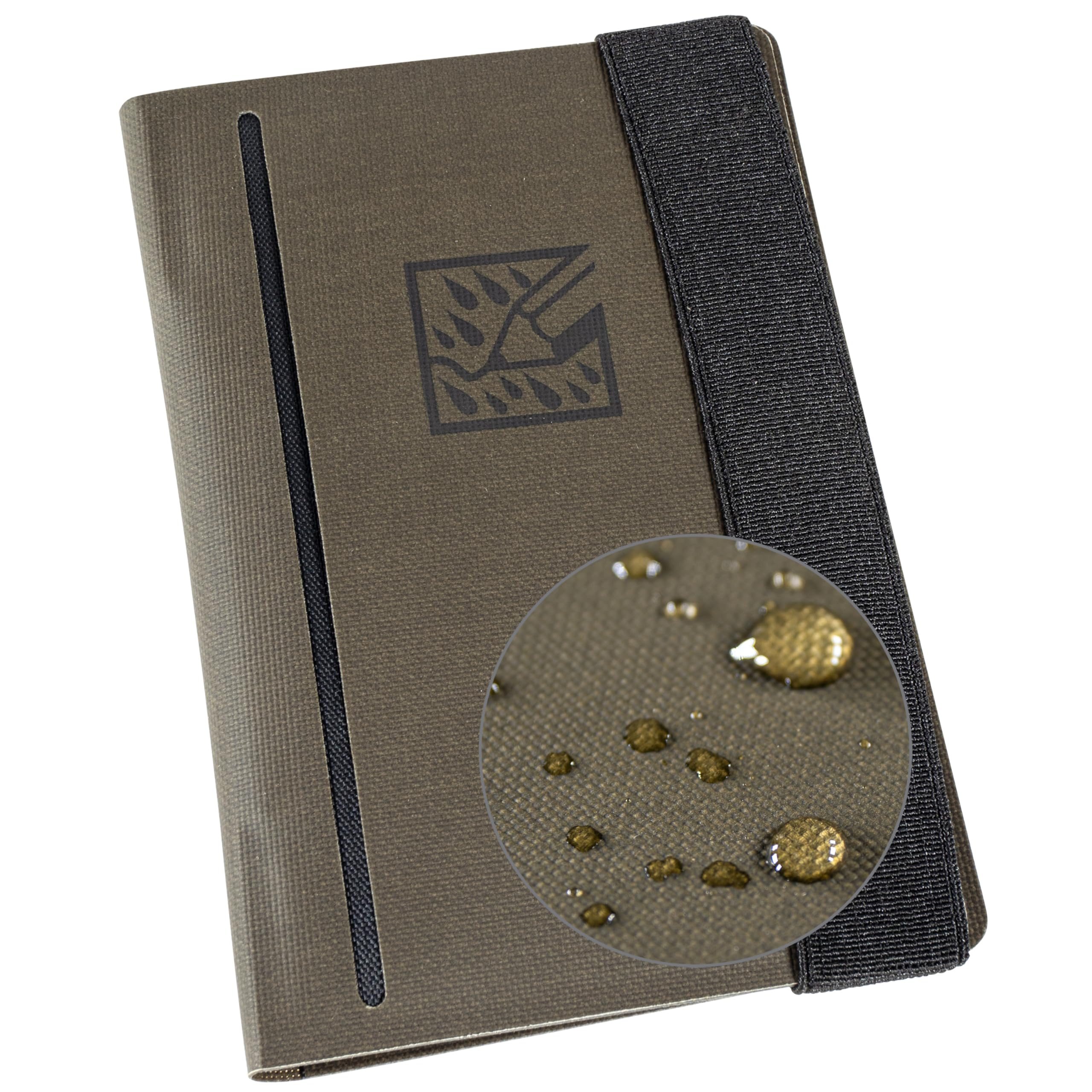 Rite in the Rain Field Wallet, 3.5” x 6.5”, EDC, Water Resistant TPU Fabric (No. P971-M),Olive and Black