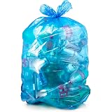 65 Gal. Blue Recycling Bags, 1.5 Mil, 50x48 | R65155BLU
