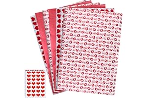 CHRORINE 45 Sheets Valentine Tissue Paper,Red Gift Wrapping Tissue Paper,Sweet Heart Design Gift Wrap Paper, Big Size Gift Wrapping for Valentine,DIY Crafts Wedding Gift Decorations