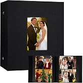 Aevdor Large Capacity 5x7 Photo Album, Holds 320 Photos, Linen Cover, Black | Fits 5x7 Photos, Postcards &amp; Artwork, Family &amp; Wedding Albums, Baby &amp; Travel Memories