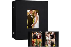 Aevdor 320 Pockets 5x7 Photo Album, Extra Large Capacity Linen Cover Family Wedding Picture Albums Holds 320 Photos, Albums B