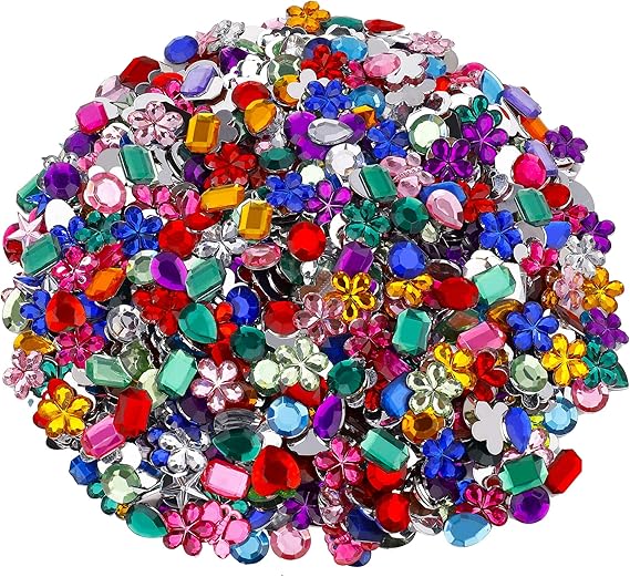 Acrylic Jewels Craft Supplies Gems Flat Back Rhinestones Gemstone for