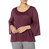 JUST My Size Womens Pintuck Top