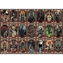BUHAH Tarot Cards Puzzle Halloween Spooky Witchy Goth Puzzle