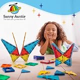 SUNNY AUNTIE Magnetic Tiles 100 PCS with 2 Cars - STEM Toy Kids 3-8 view 9