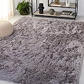 SAFAVIEH Artic Shag Collection Area Rug - 5' x 7'6", Grey, Handmade Glam, 3-inch Thick Ideal for High Traffic Areas in Living