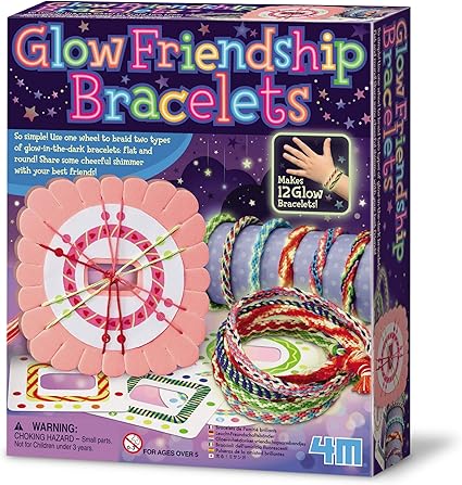 4m Glow In The Dark Friendship Bracelet Multi Colour Amazon Co Uk Toys Games