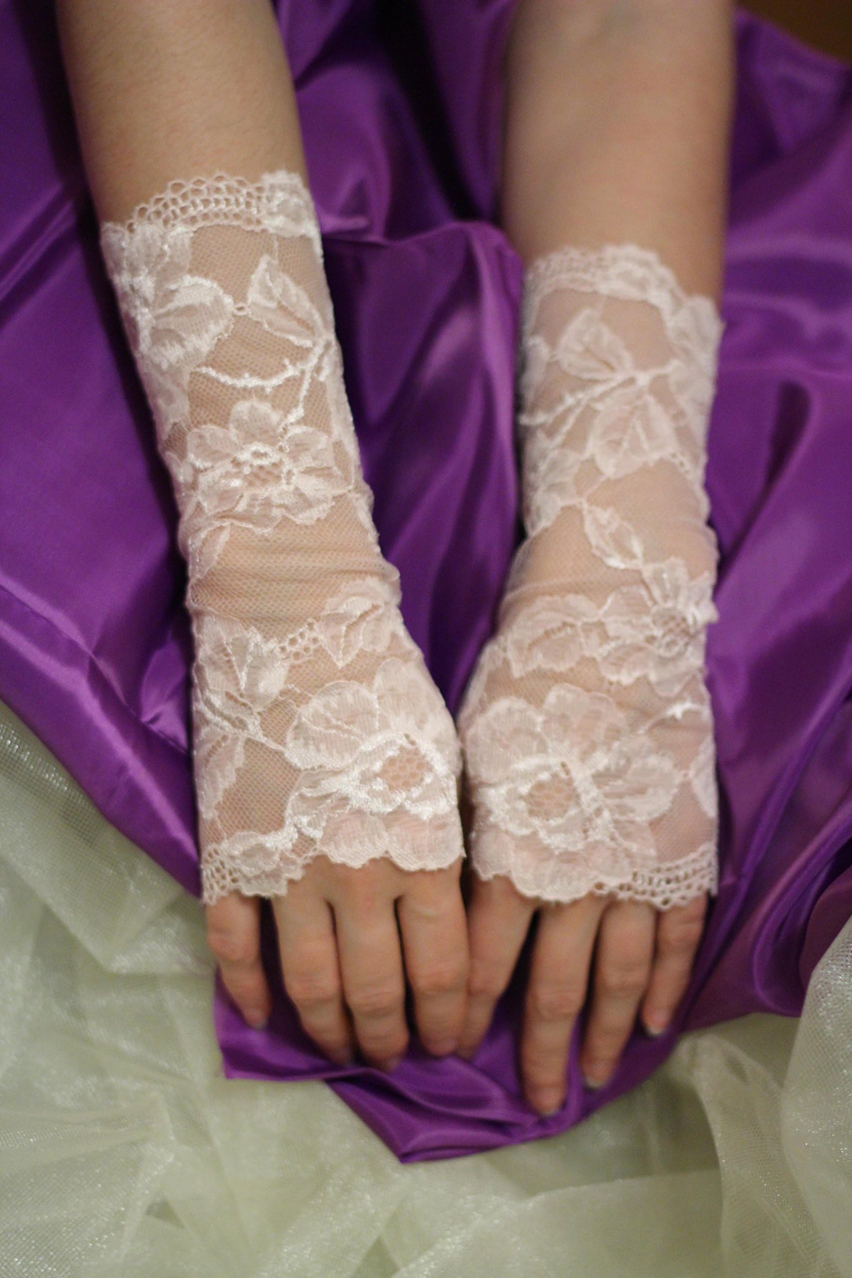 Peach Rose Lace Fingerless Gloves / Burlesque / Gothic / Steampunk / Caberet / Bohemian / Elegant / Romantic / Vintage / Victorian / Wedding