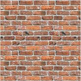 MILEPER Brick Peel and Stick Wallpaper Faux 3D Contact Paper 17.3"&times;78.8" | Self Adhesive Wallpaper Removable Deco Vintage Fake Red Brick Wallpapers for Fireplace Kitchen Contact Paper Waterproof Vinyl