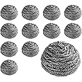 New Star Foodservice 54460 Extra Large (50 Grams) Stainless Steel Sponges Scrubbers, Set of 12