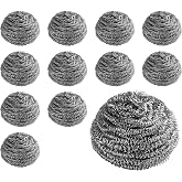 New Star Foodservice Extra Large (50 Grams) Stainless Steel Sponges Scrubbers, Set of 12