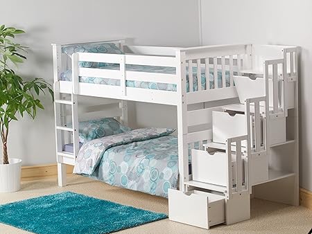 Cloudseller Letto A Castello Con Scala E 3 Cassetti