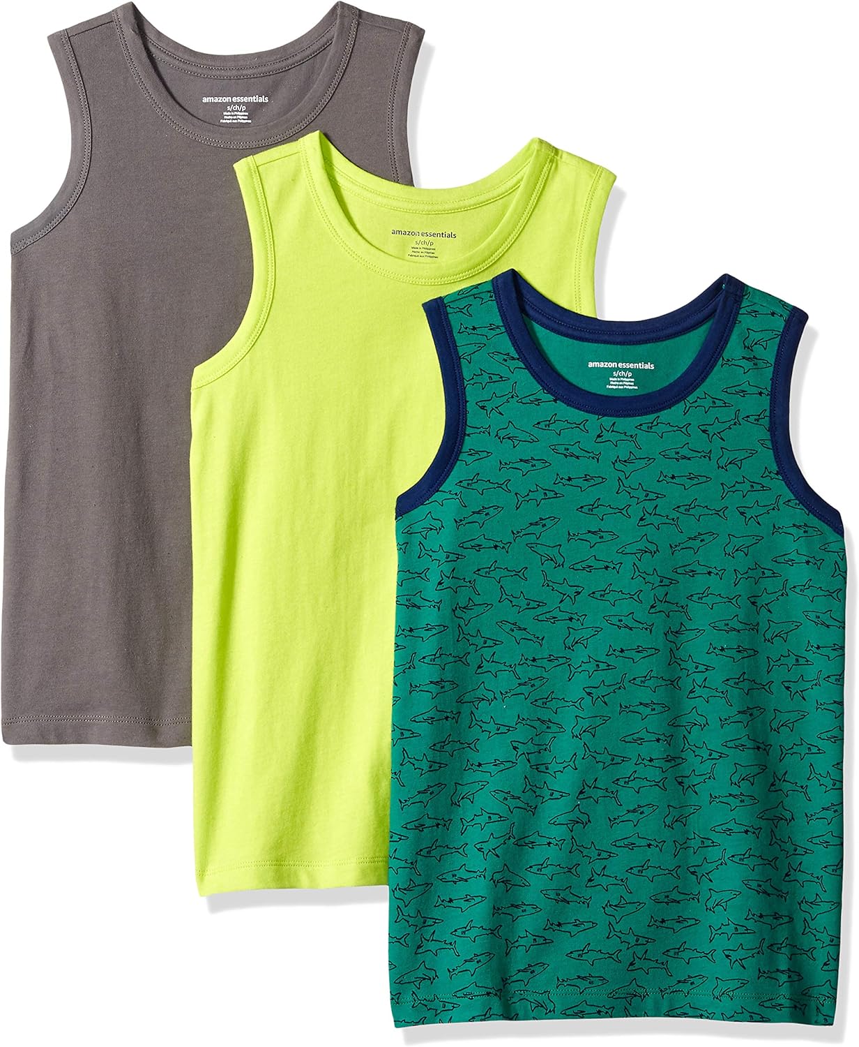 Amazon Essentials Boy's 3-Pack Tank Top