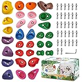 TOPNEW 32 Rock Climbing Holds Multi Size for