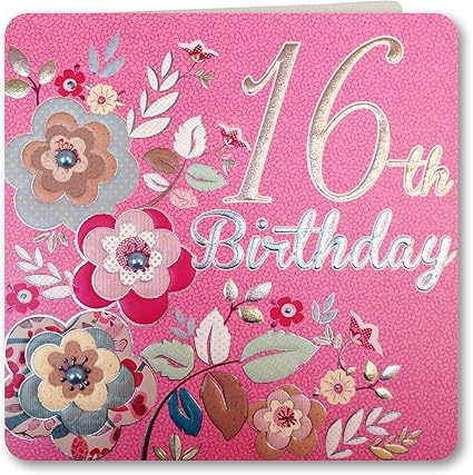 Biglietto Di Auguri Fatto A Mano Per 16 Compleanno Di Laura Darrington Design Negozio Ufficiale Amazon It Cancelleria E Prodotti Per Ufficio