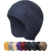 HiRui Knit Beanie Hats Winter Hats Ear Covers for Men Women-Warm Daily Headwear
