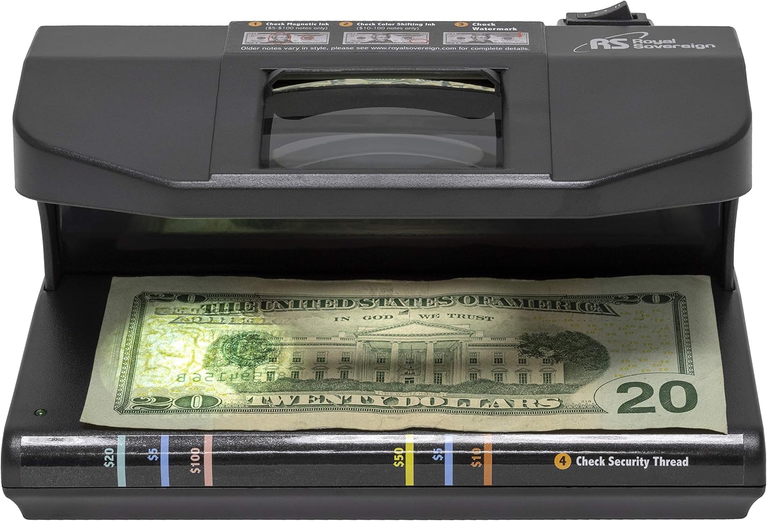 Royal Sovereign Four-Way Countertop Counterfeit Detector (RCD-3000) : Office Products