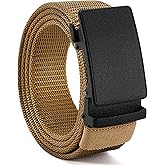 CHAOREN 1.5" Nylon Ratchet Belts for Men - Adjustable Casual Work Belt with Slide Buckle - Trim to Fit