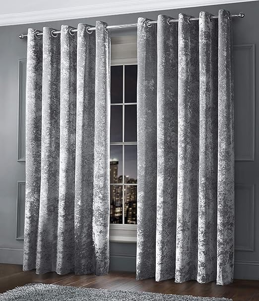 Intimates Thermal Crushed Velvet Silver Grey Ringtop Pair Of