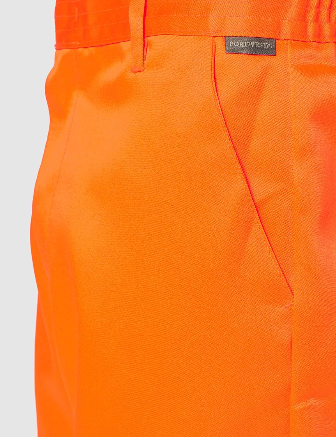 Portwest RT45 Hi Vis Polycotton Work Trousers with Reflective Tape Water Resistant EN ISO 20471 Certified Rail Safety Pants with Pockets UPF Protection Workwear - Image 4