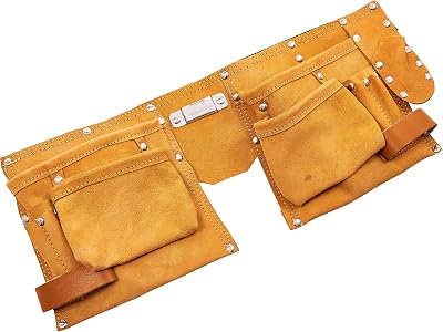 Amtech N0900 Heavy Duty Leather Tool Belt 11 Pocket