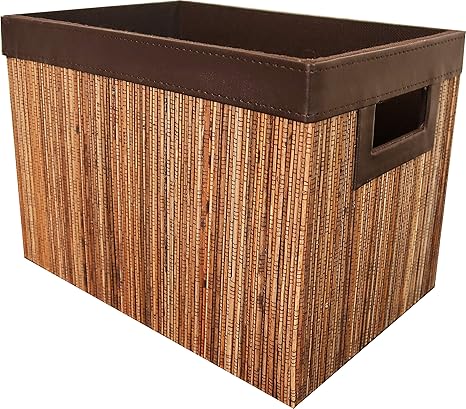 Amazon ループ アジアン 収納ボックス A5 Cd Dvd パームリディ レザー かご バスケット オンライン通販