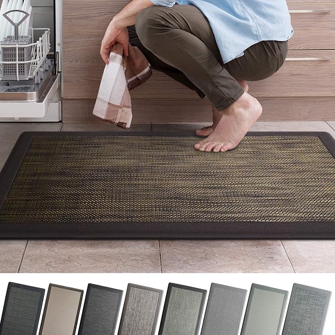 iCustomRug Ergonomic Anti Fatigue Kitchen Mat with Durable