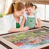 Becko US Jigsaw Puzzle Table 1500pc Tilting Height Adj 4 Wheels Storage view 8