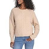 Tommy Hilfiger Womens Solid Cable Crewneck Bobbi Pullover Sweater