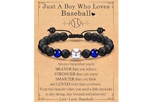 EFVISD Soccer Football Basketball Baseball Hockey Bracelet Gifts for Boys Players Team Lovers Son Grandson Brother Nephew Friend as Birthday/Valentines Day/Graduation/Back to School/Christmas Gifts