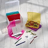 MATANA 5x7 Clear Photo Storage Box 6 Compartments with Labels - 600 Photos view 2