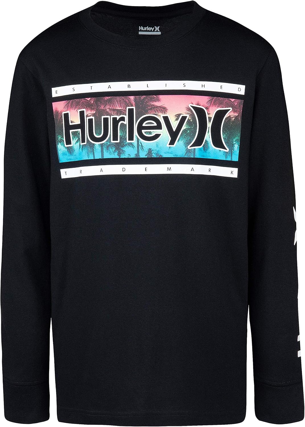 Hurley Boys' Long Sleeve Graphic TShirt, Black/Multi, 4 Amazon.co.uk