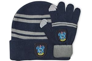 Cinereplicas Harry Potter - Beanie and Gloves Set - Kids - Gryffindor/Slytherin/Ravenclaw/Hufflepuff - Offcially licensed
