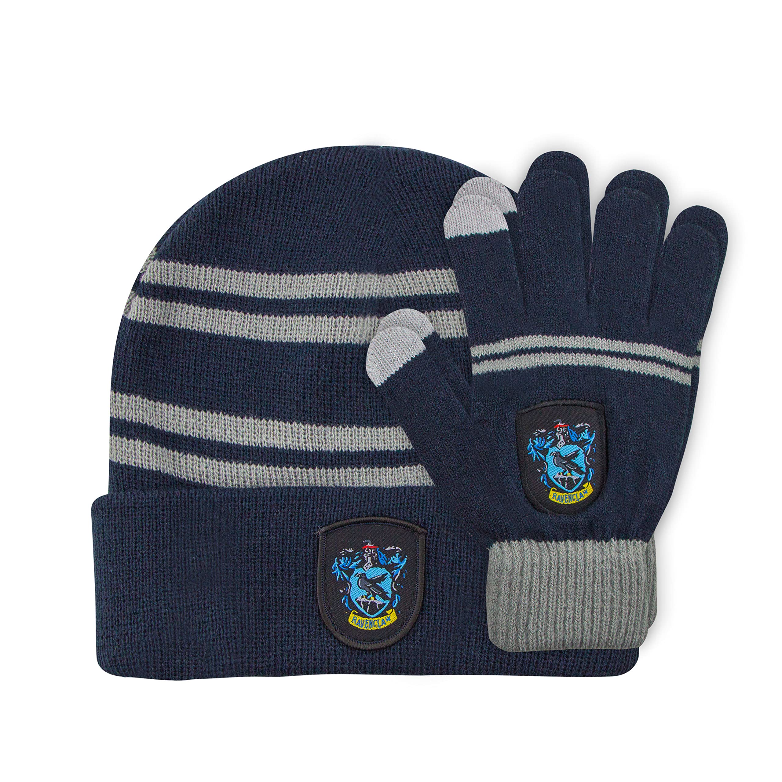 Cinereplicas - Harry Potter - Beanie and Gloves Set - Kids - Offcially licensed - Ravenclaw - Blue & Grey