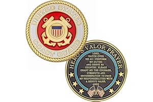 Hero's Valor United States Coast Guard Challenge Coin Prayer 1-Pack (Single Coin)