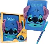 Disney Stitch A5 Secret Diary & Pen Set Blue Fluffy view 1