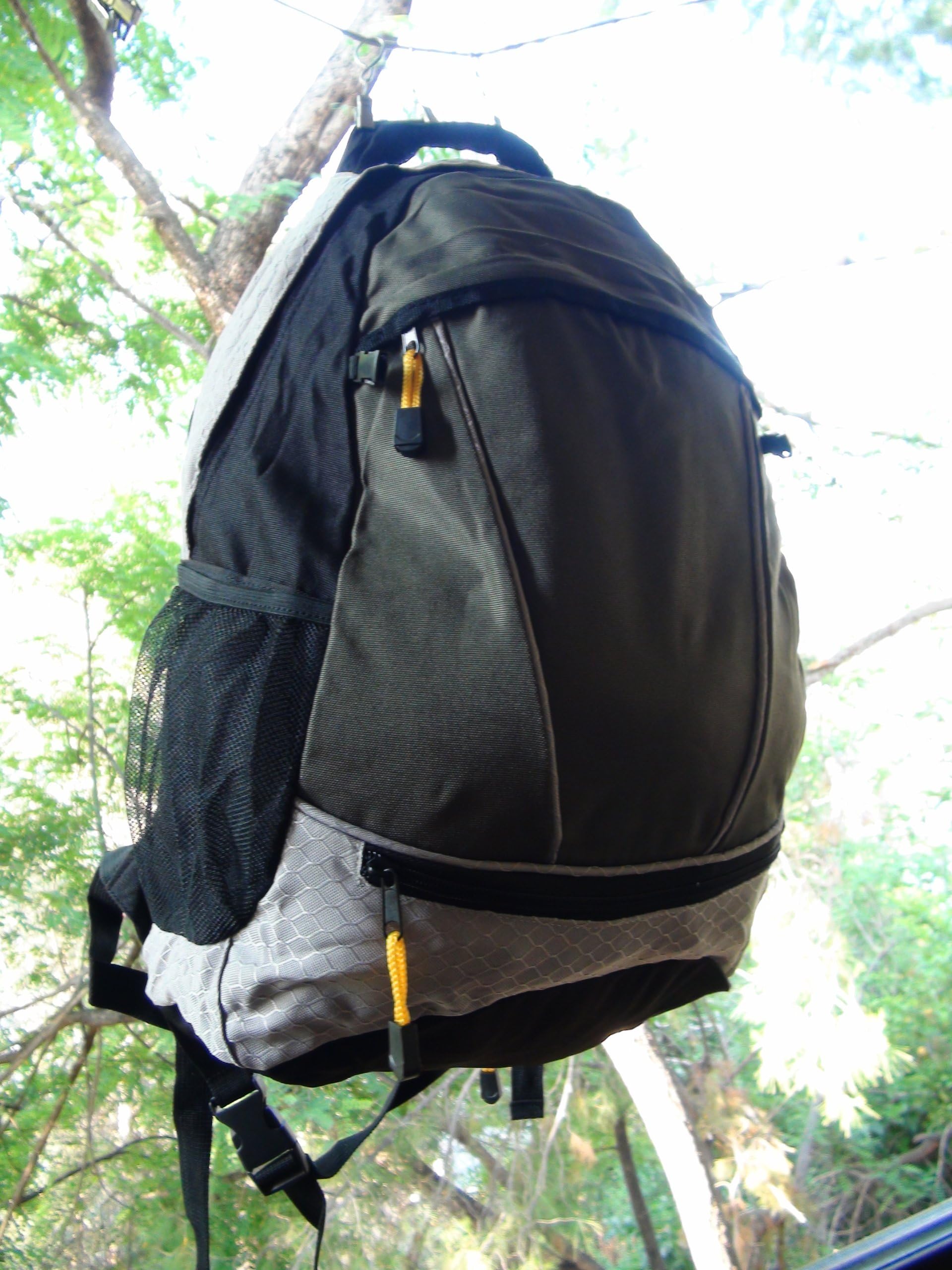 Backpacks for Men and Women (Durable Canvas Backpacks, Multi-compartment, Zippers, Rugged Construction; Featuring Our Proprietary, All-new "Life Saver Protective Cover" That Both Waterproofs Your Bag and Makes You Highly-visible to Traffic).