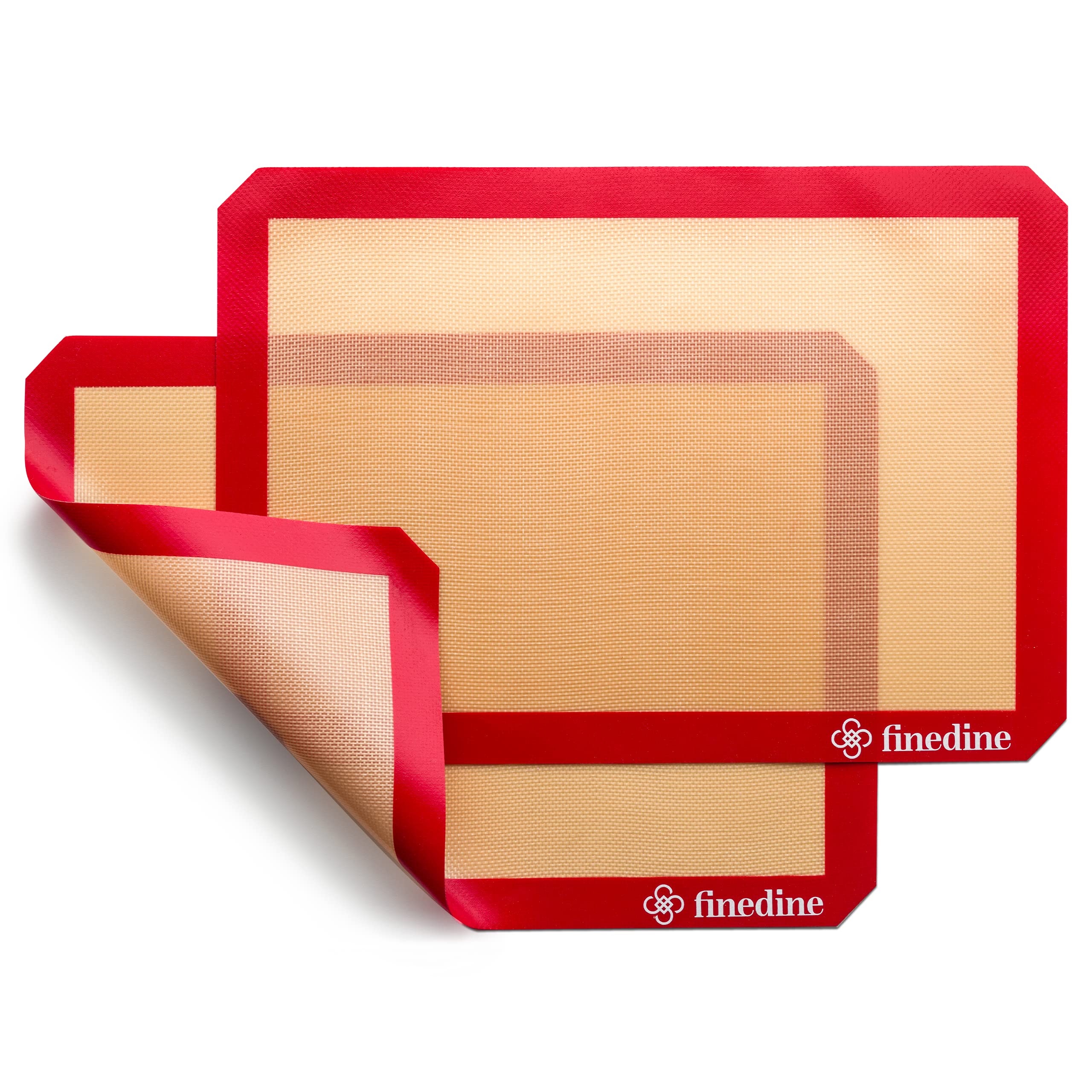 Photo 1 of 3 Fine Dine-Silicone baking mat set of 2-red