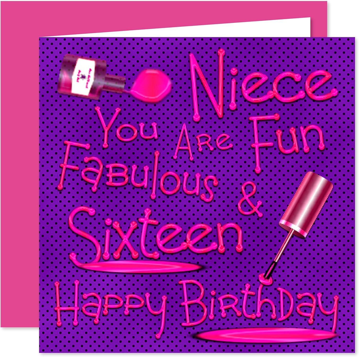Carte Joyeux Anniversaire 16 Ans Niece Naughty Ongles Design Fun 16 Aujourd Hui Amazon Fr Fournitures De Bureau