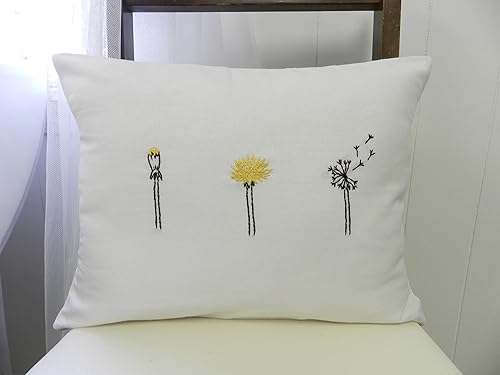 Amazon Com Dandelion Stages Lumbar Pillow Cover Spring Summer