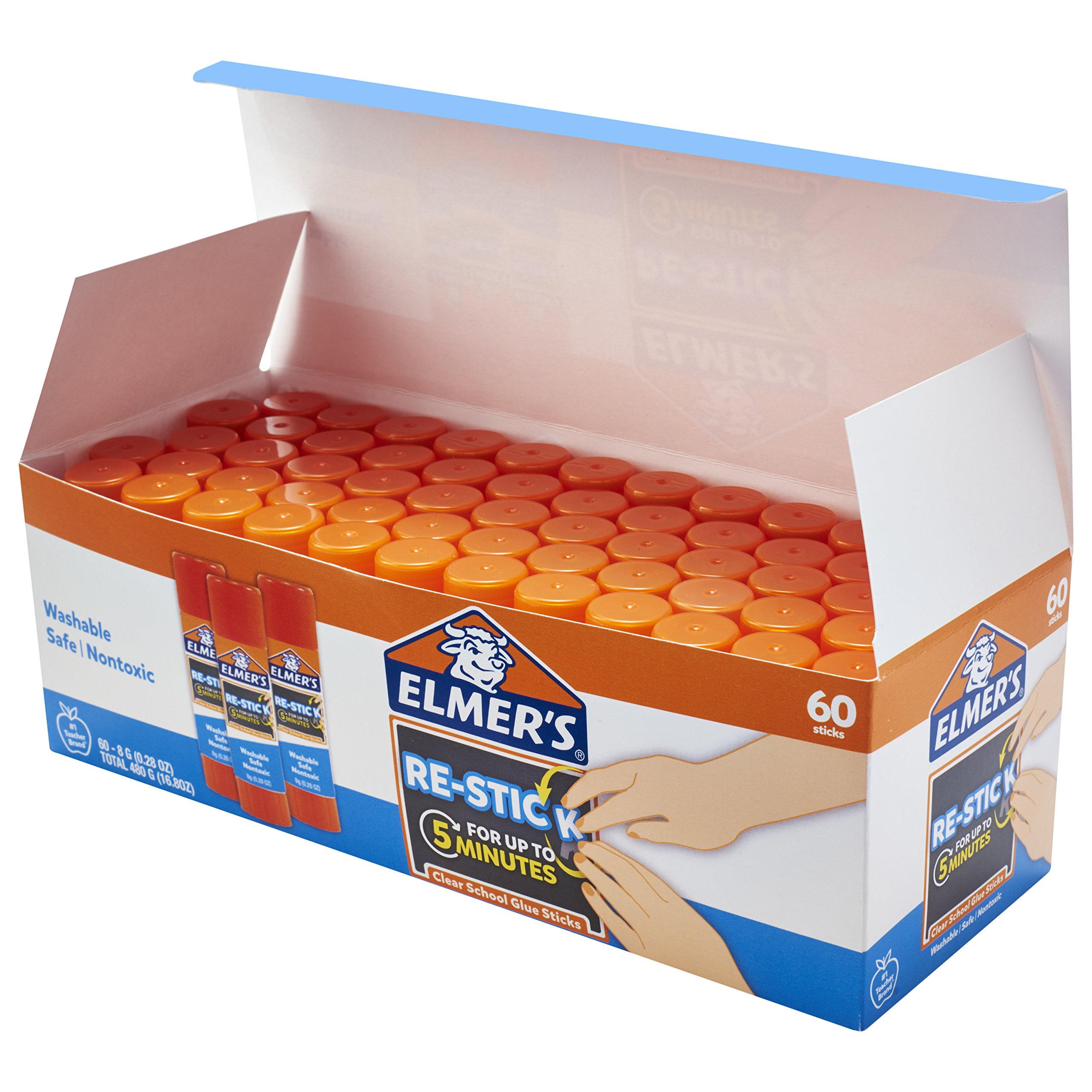 Elmer's ReStick School Glue Sticks, 0.28Ounces, 60 Count on Galleon