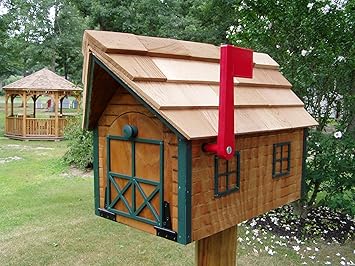 Amazon Com Amish Handmade Handcrafted Rural Mailbox W Flag Wood