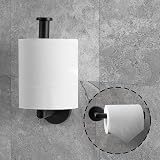 HITSLAM Black Wall Mounted Toilet Roll Holder SUS 304 Stainless Steel 2 Pack view 5