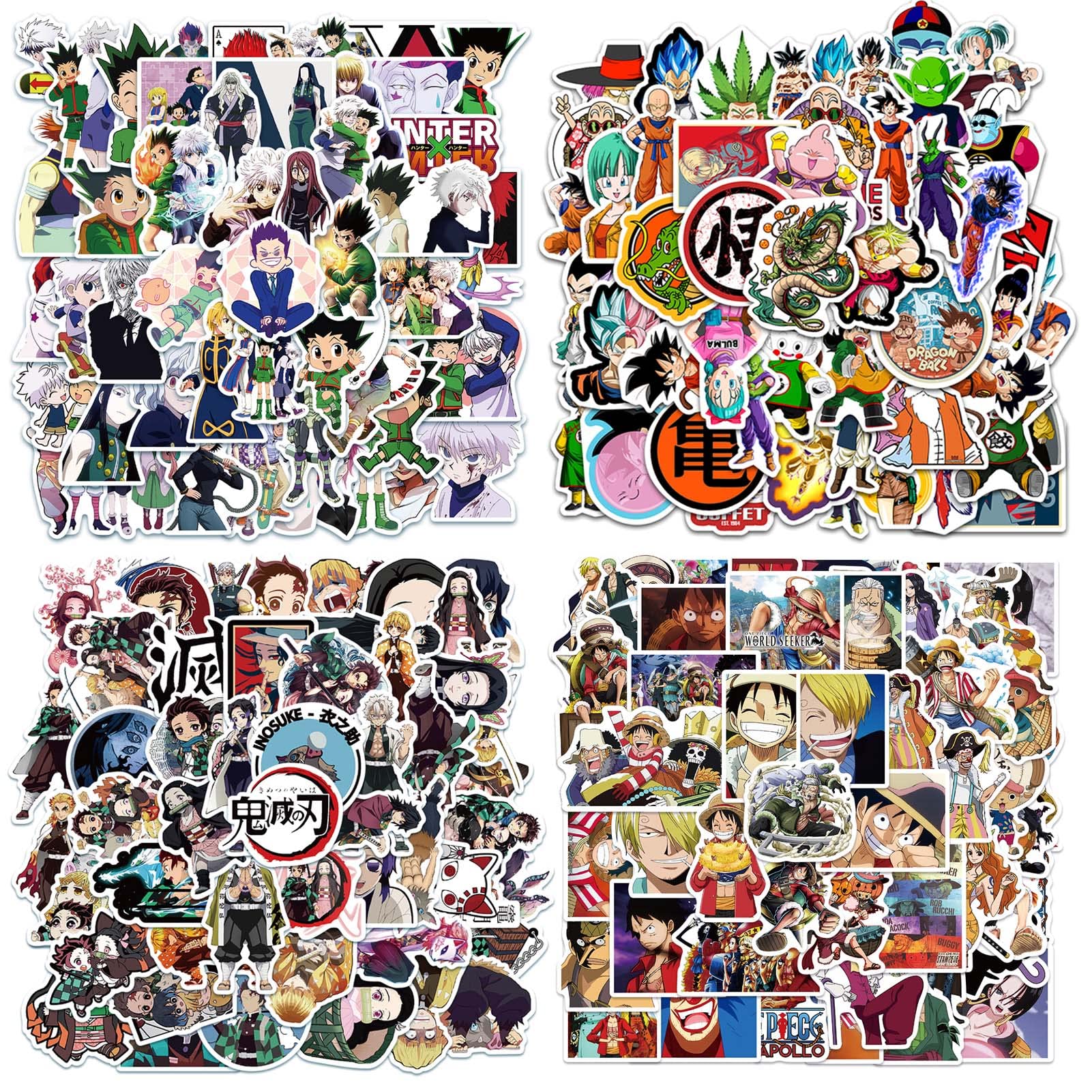 200pcs Anime Stickers Mixed Pack for Kids Teens Boys,Vinyl Waterproof Stickers for Skateboard Water Bottles Laptop Bike Motorcycle Hard Hat Car Bumper Bedroom Wall Decoration